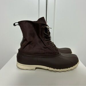 Native jimmy beaver brown white lace waterproof boots